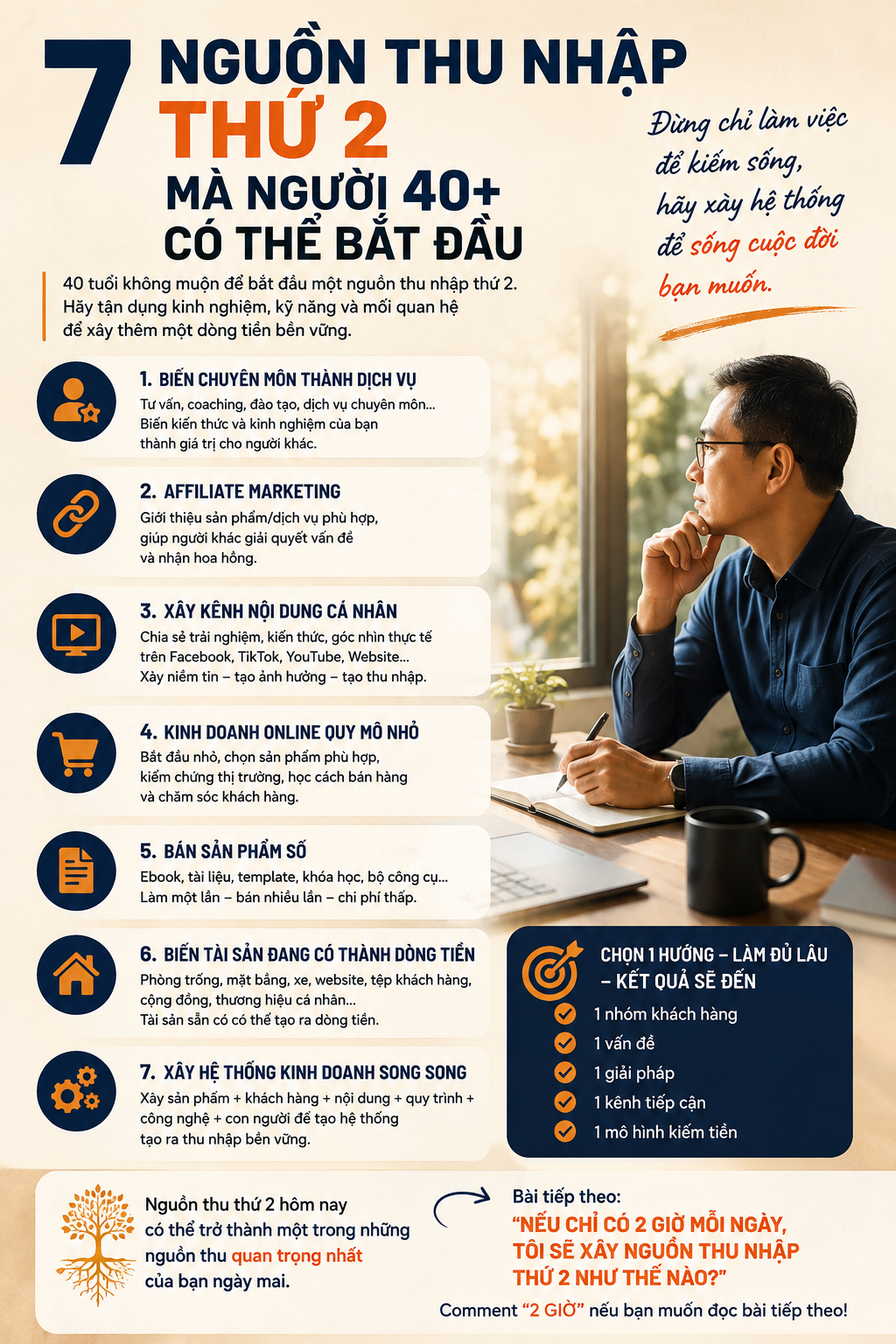Ảnh đại diện bài viết 7 nguồn thu nhập thứ hai mà người 40+ có thể bắt đầu